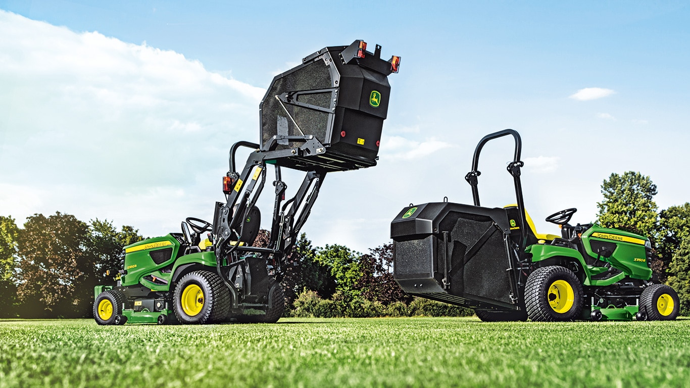 טרקטורי דשא, ציוד לטרקטורוני דשא, סדרה X900, אפשרויות ריקון גבוה ונמוך